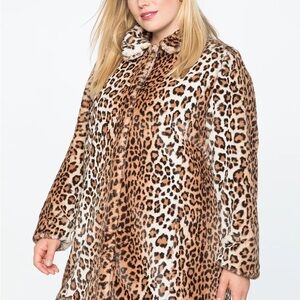 CLEARANCE ✨Eloquii Animal Print Faux Fur Coat